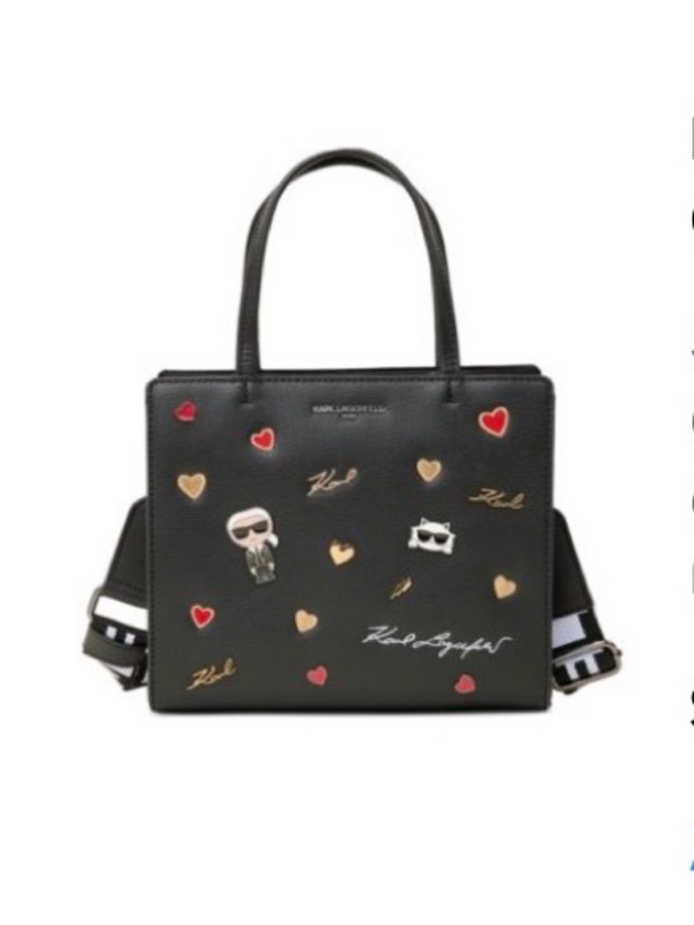 Karl Lagerfeld Black & Multi Enamel Cate Pins